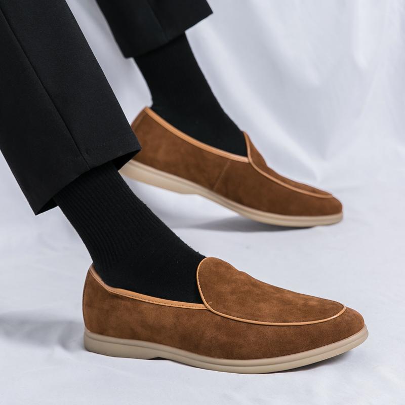 Fashion Loro*p Men's Loafers Soft Bottom Flat Casual Slip-on Shoes Suitable For Men Women Comfortable Breathable Summer Walking Shoes