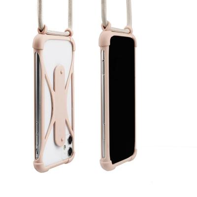 Univerzální silikonový pouzdro na telefon přes rameno se čtyřmi rohy a ochranou proti pádu