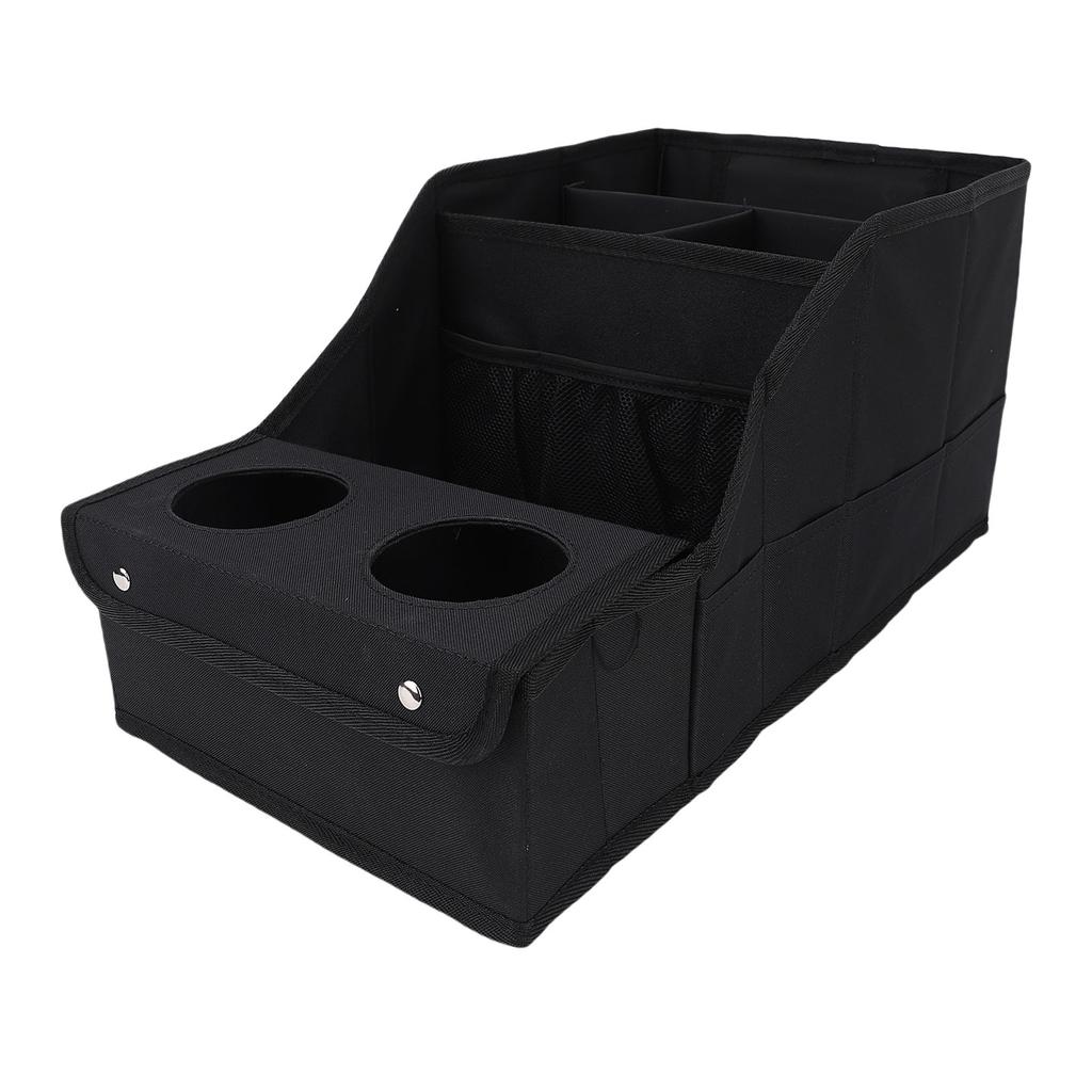 Car Seat Organizer with Compartments Cup Holders Multiple Pouches Foldable Water Proof Large Capacity Front Back Seat