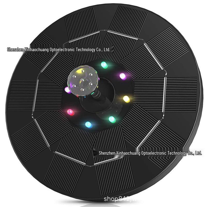 LED Battery Water-Off Protection Floating Solar Pool Fountain