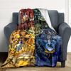 1pc Harry Potter Flannel Throw Blanket - HD Printed Lightweight Soft Warm All-Season Blanket for Sofa, Bed, Travel, Camping 053