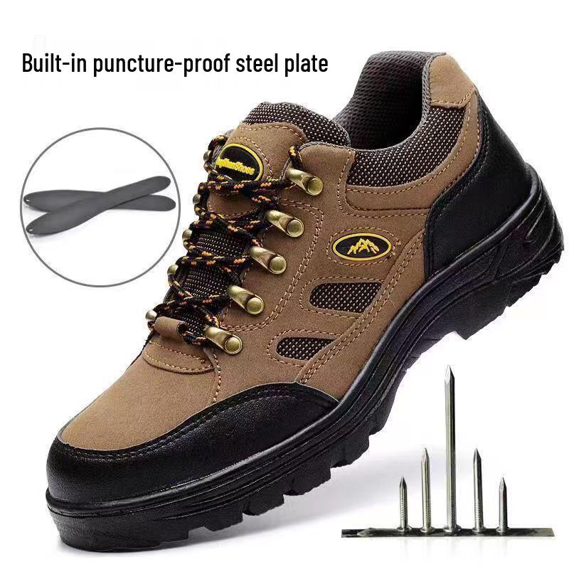 

Легкая рабочая обувь со стальным подноском: Ударопрочные, Устойчивые к проколам, Удобные и Универсальные с резиновой подошвой Model 36 - Brown