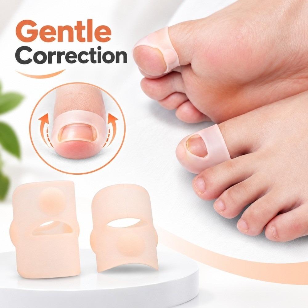 1 Pair Silicone Ingrown Toenail Corrector Elastic Bunion Corrector Travel Use