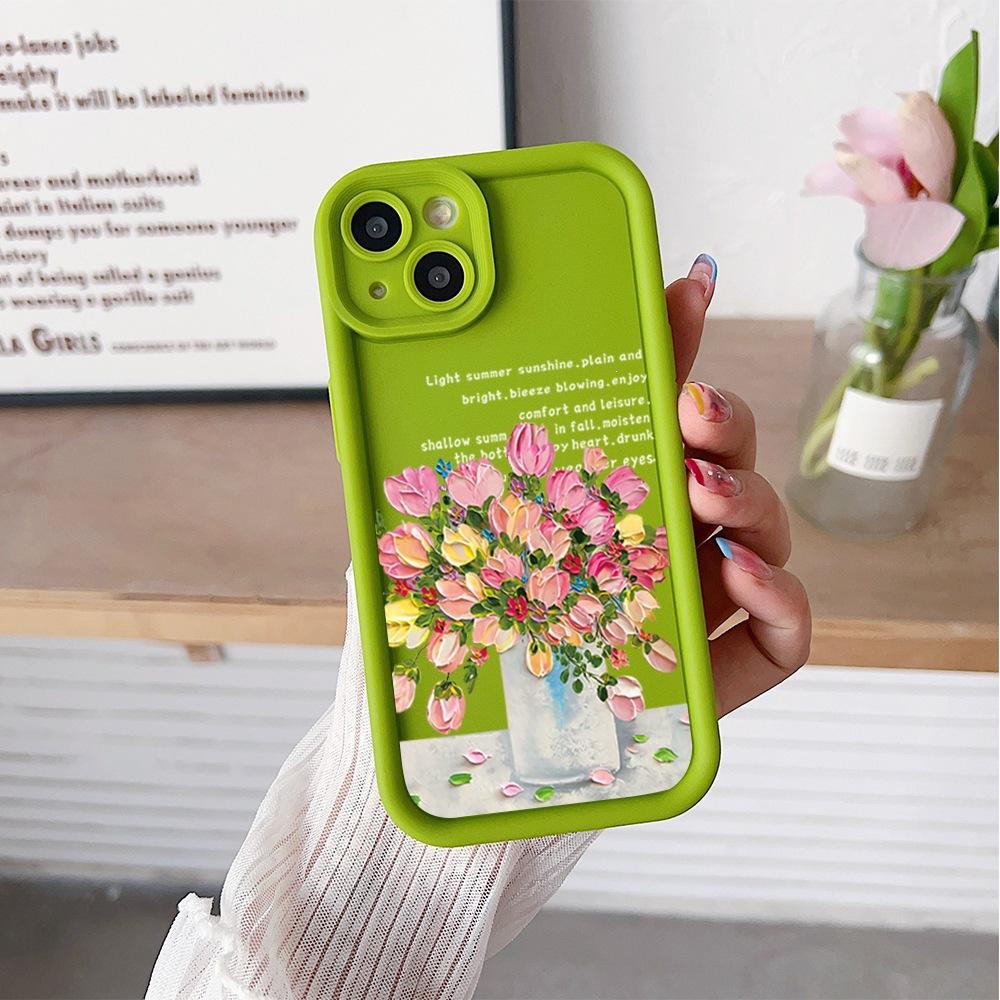 Bunte Blumen sind geeignet für Apple 15promax Handyhülle 14 All-Inclusive Weiche Hülle 13 Einfach und Kreativ 12 Anti-Drop Hülle