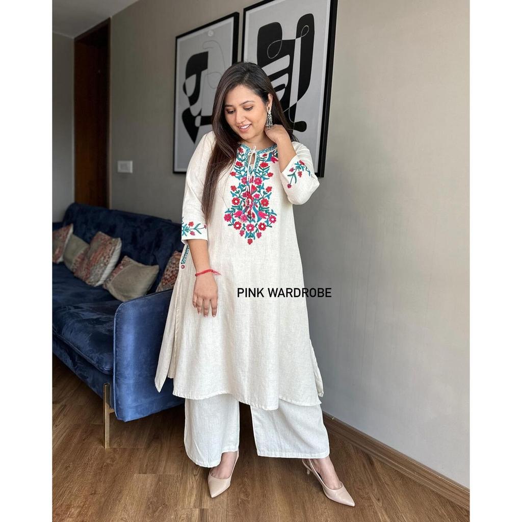 Women Bollywood Top Tunic Kurta Pant Set Indian Party Wear Designer Kurti Dress VF-20262a