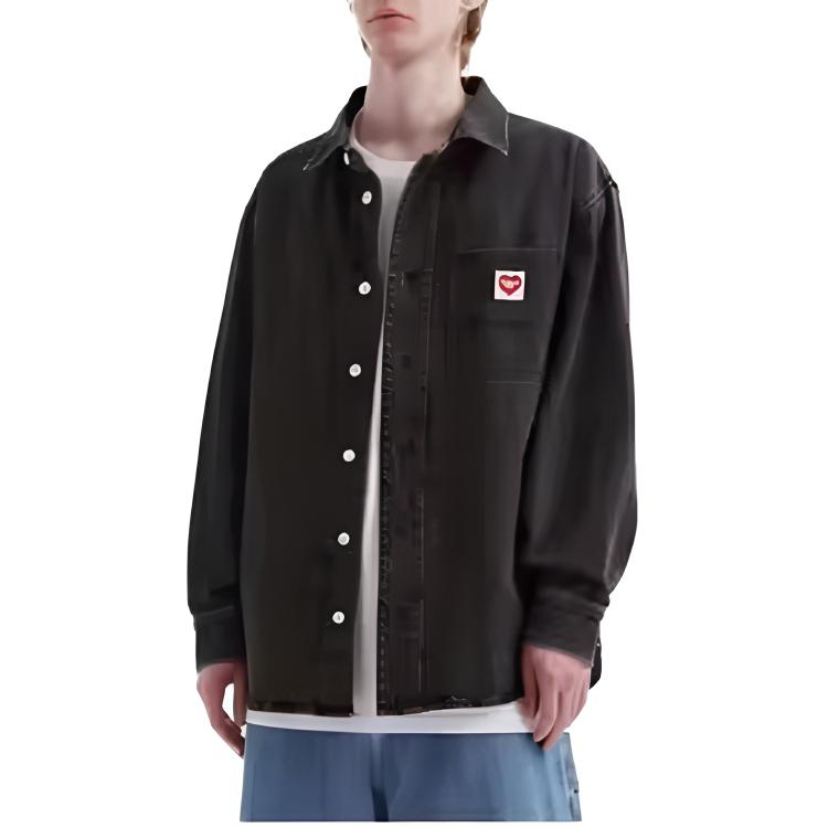 Carhartt WIP Classic Heart Logo Distressed Oversized Work Long Sleeve Shirt Men shirts CHXSTA261008Q