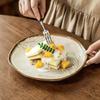 8-inch Nordic Irregular Embossed Ceramic Serving Plate