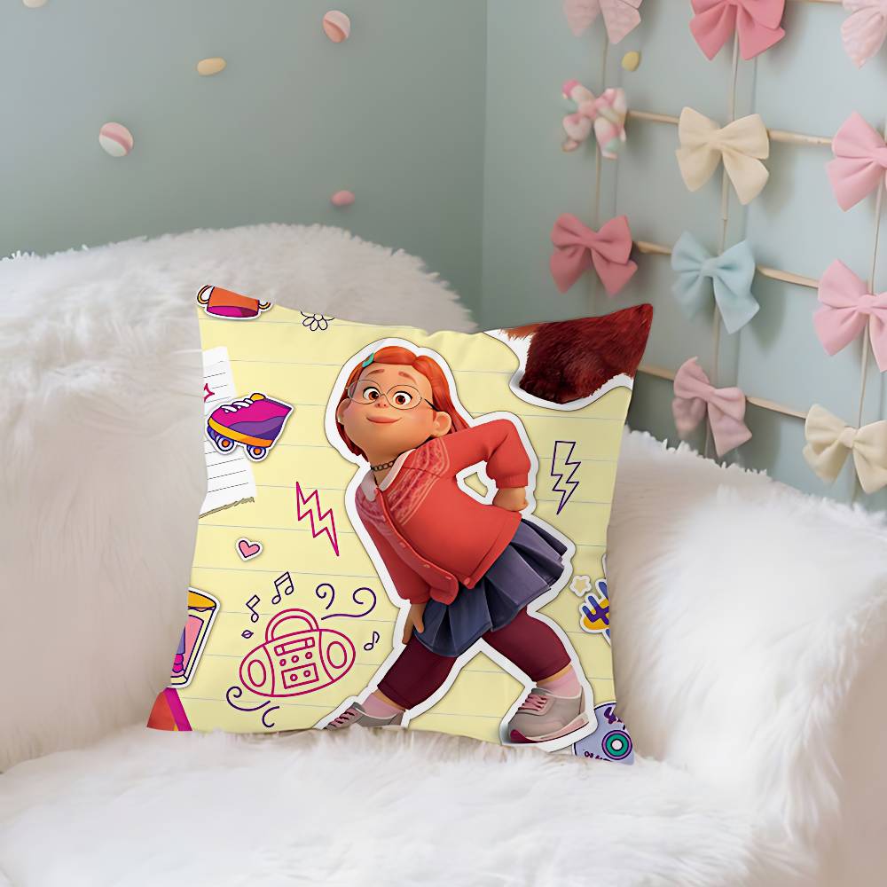W-Turnings-Reds Bear Case Plush Fabric Soft Pillowcase Double Sided Print Cushion Cover Household Gifts