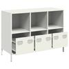 Sideboard White 101.5x39x73.5 Cm Cold Rolled Steel