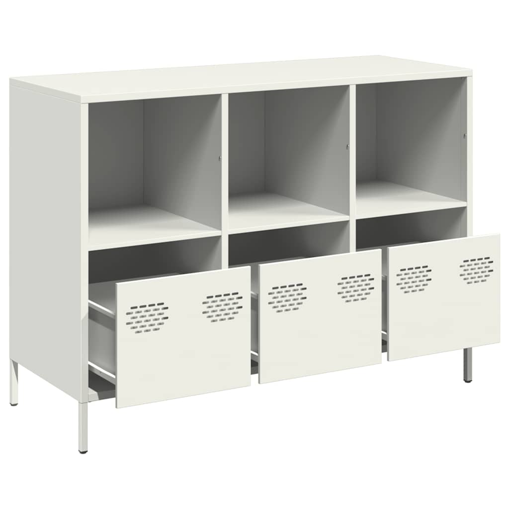 Sideboard White 101.5x39x73.5 Cm Cold Rolled Steel