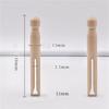 ABWR-Wood Clothes Pins Pegs Old School 150 Count Round Clothespins Weather Resistant Peg Dolls Traditional Peg