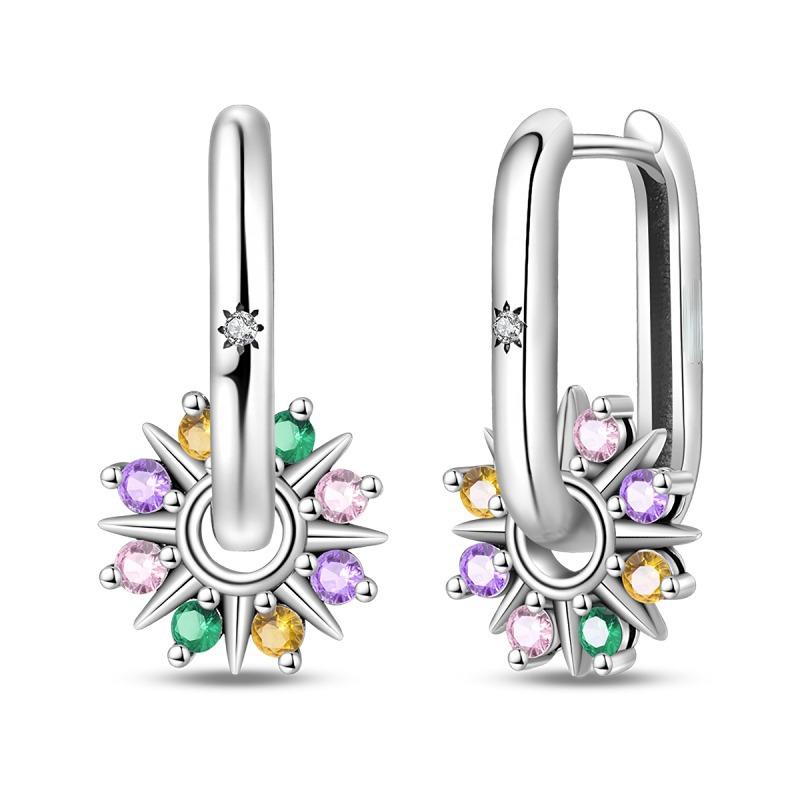 S925 Silver Elegant Purple Grape Cluster Dangle Earrings Handmade Fashion Jewelry For Women