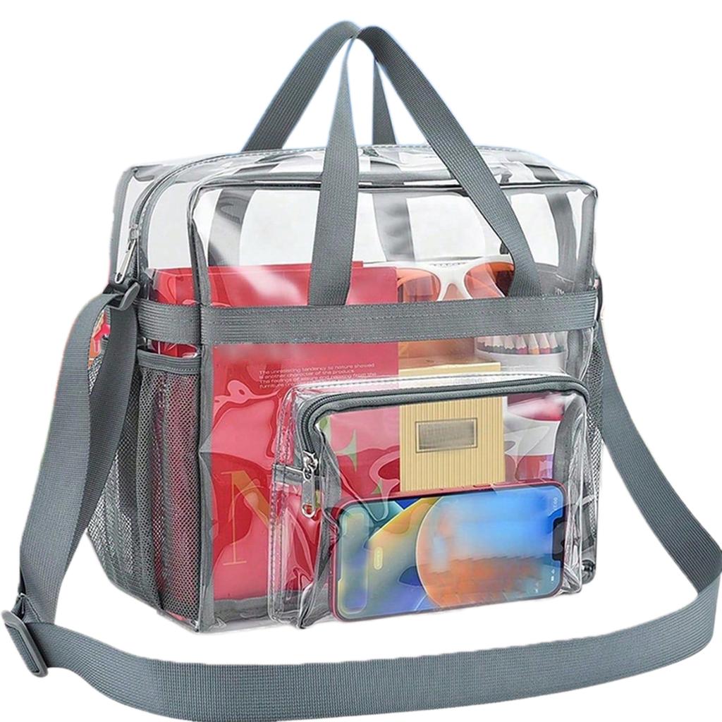 Transparent PVC Storage Bag Shoulder Crossbody Bag Tote Satchel Handbag For Women Lady Large Capacity Waterproof Clear Bag