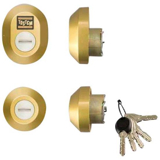 LIXIL TOSTEM Door Lock Set DN Grace Gold (MIWA Cylinder) Z-1A1-DCTC