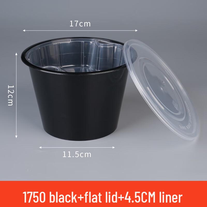 Disposable Double-Layer Round Soup Noodle Separation Takeout Container