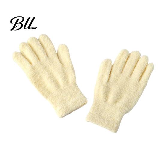 Fashionable Winter Handwear Warm Coral Fleece Gloves for Women, Soft Five Finger Comfortable Office Typing Mittens Gloves, Solid Color Thermal