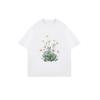 Oversized T Shirt Black Daisy Flower Print Casual Wear For Women Summer Outfit Streetwear Fashion Top Boho Style Graphic Tee