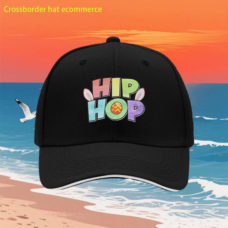 Hip Hop Easter Egg Bunny Baseball Cap Polyester Adjustable Casual Snapback Streetwear Hat for Adults