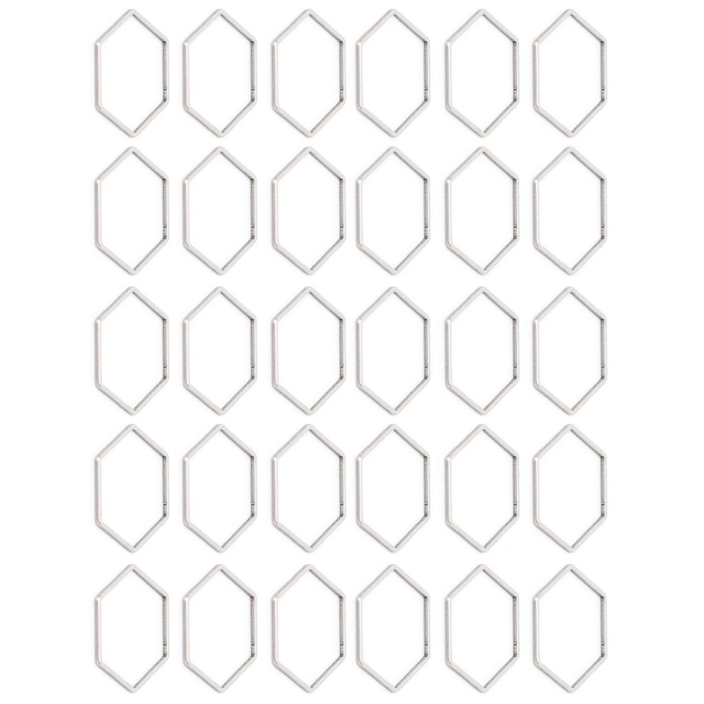 30Pcs   Shaped Hollow Resin Frame Stainless Steel Open Bezel Hollow Pendants Mold for