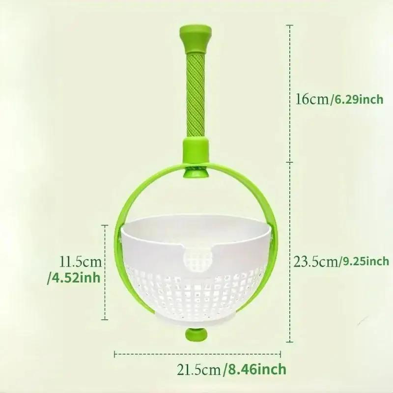 Rotating Drainage Basket Vegetable And Fruit Cleaning Basket Dehydration And Water Throwing Household Rotating Drainage Basket