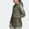 adidas Damen Essentials Leichter Daunen-Parka mit Kapuze Legacy Green GH4591