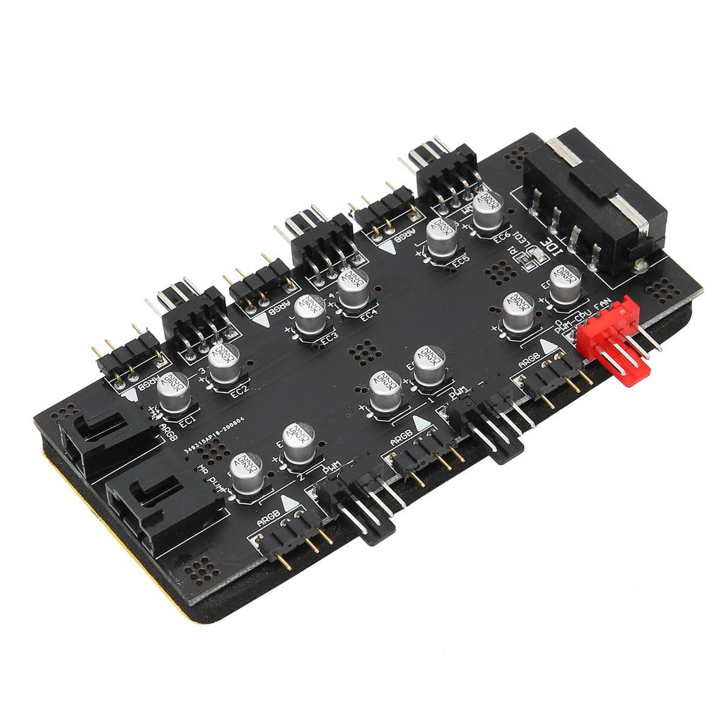 6 Way Splitter Hub 4PIN PWM Speed Regulation 3PIN ARGB Light Control Expansion BoardIDE Interface