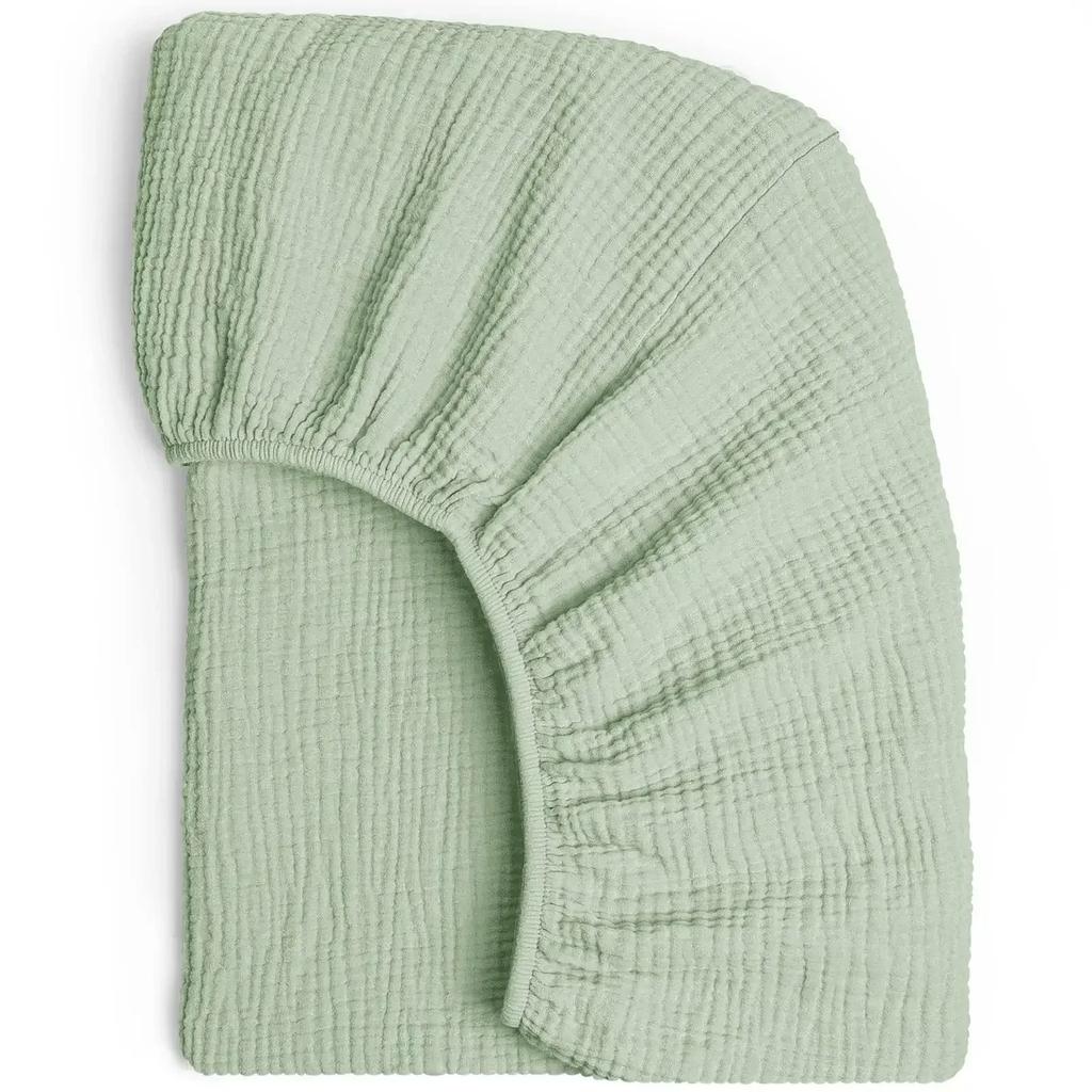 Soft Breathable Muslin Cotton Baby Fitted Sheet Newborn Crib Bed Sheet Universal Solid Color Infants Cradle Flat Sheet