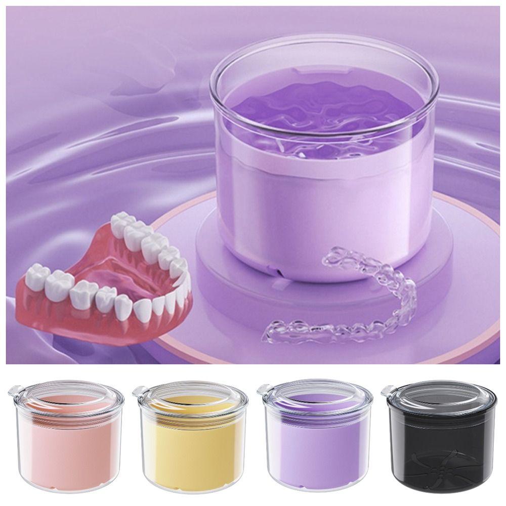 Portable Double Layer Braces Storage Box Sealed Universal Orthodontic Retainer Case Food Grade Lightweight