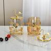 Modern Metal Glass Storage Jar Modern Candy Clear Glass Decorative Jar Golden Butterfly Storage Bottle Home Decoration Ornaments