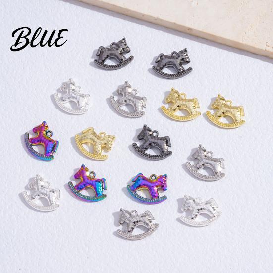 Horse Jewelry Charm 5Pcs Zinc Alloy Metal Electroplating Decoration Accessories