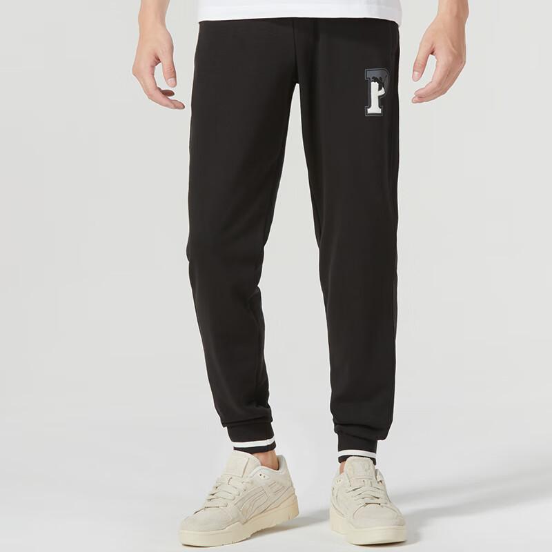 Puma Letter Print Sports Jogger Pants Men Bottoms Black 678420-01