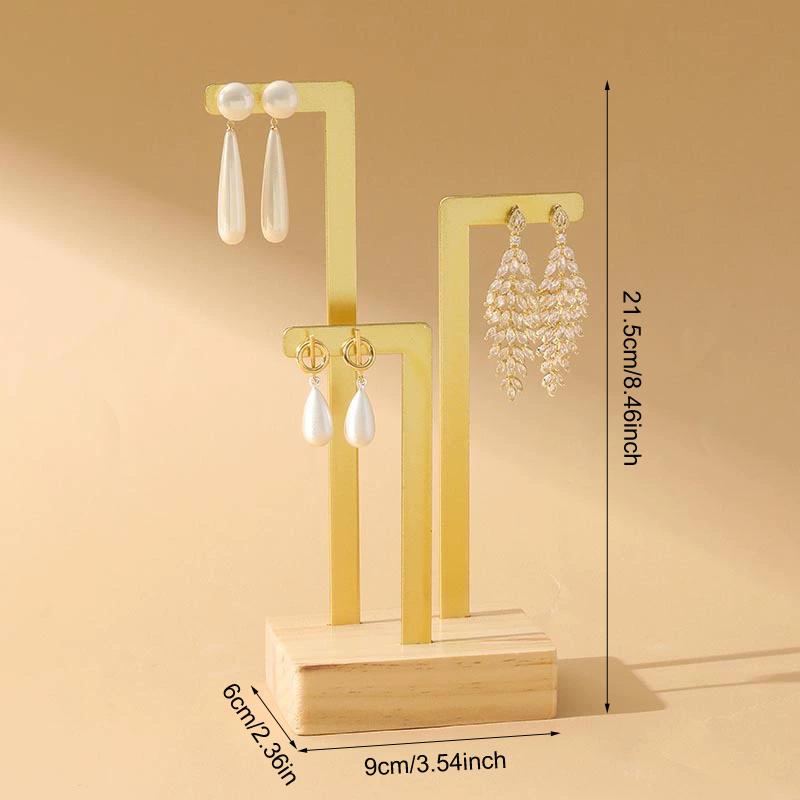 Jewelry Organizer Metal Jewelry Rack Desktop Stud Earring Drop Earrings Display Storage Stand Jewellery Showcase Props