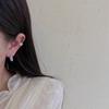 Charm purple three-piece set stud earrings femininity versatile gentle and sweet design set earrings earrings