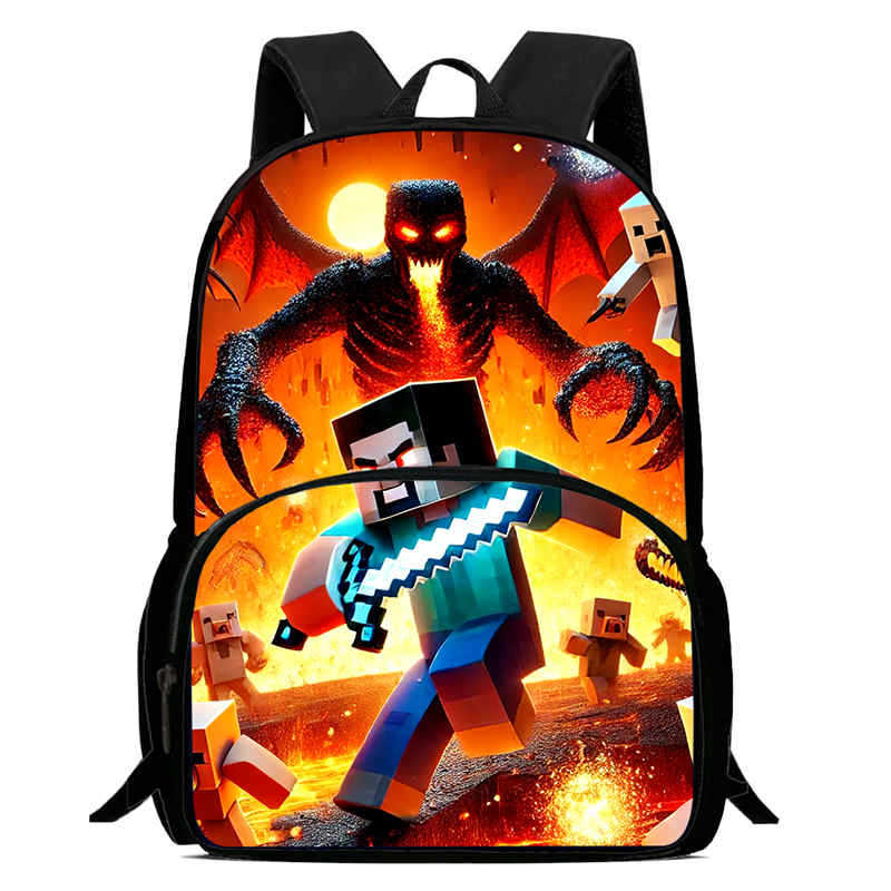 Minecraft Printed Backpack Children'S Elementary School Bag