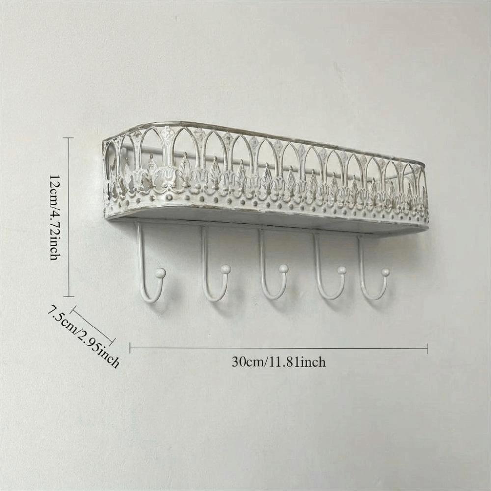 Quality Iron Metal Vintage Metal Wall Rack Key Clothes Storage Practical Storage Organizer