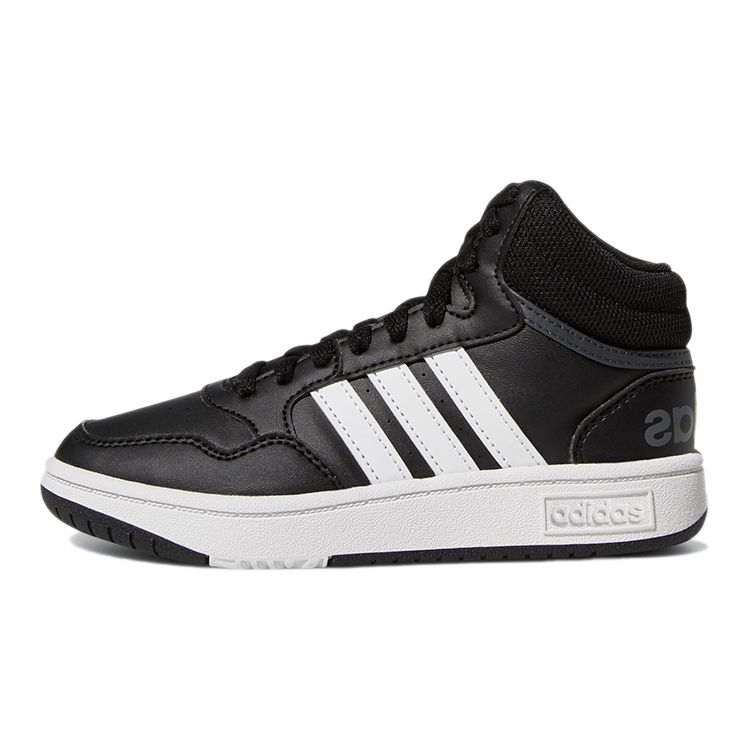 Adidas Hoops Mid J Black White Kids Sneakers Core-Black Cloud-White Grey-Six GW0402