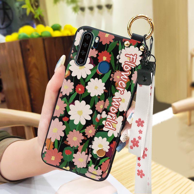 Waterproof Oil Painting Phone Case For Blackview A80 Pro Silicone Protective Soft case Anti-knock Wrist Strap Wristband