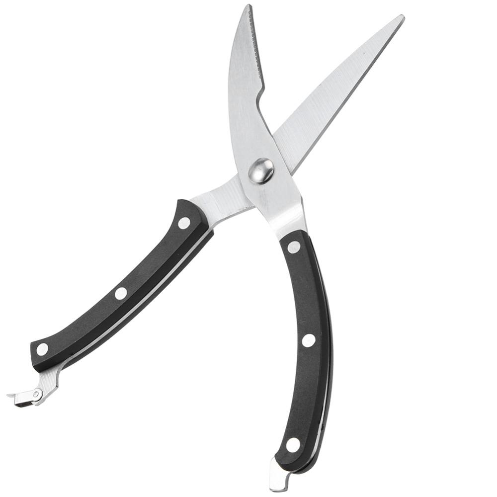 Stainless Steel Plastic Kitchen Scissors Non-Slip Handle Kitchen Shears Poultry Fish Chicken Meat
