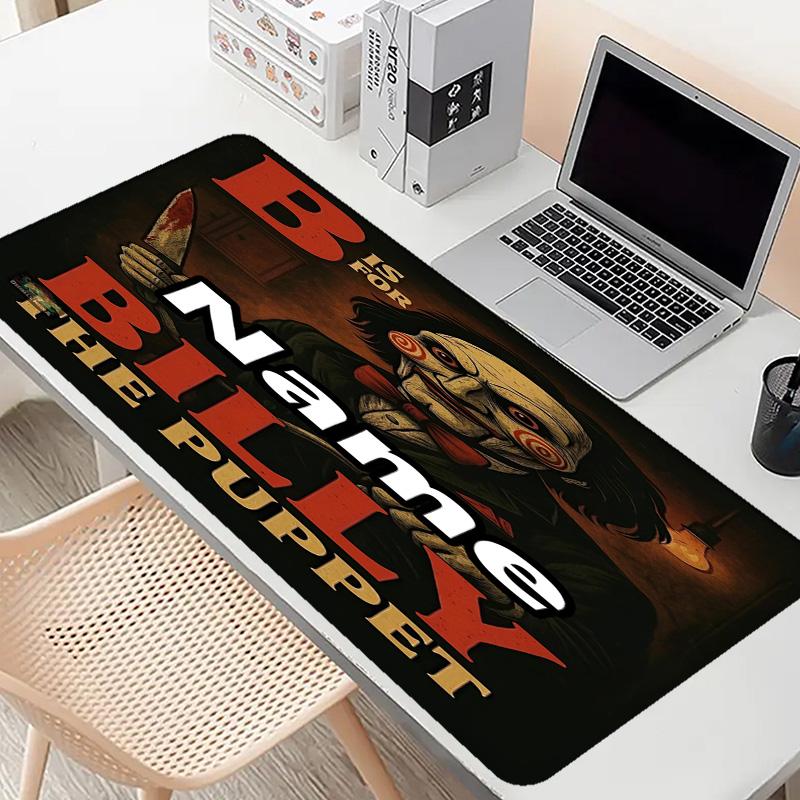 Custom Name Personalized Bride of Chucky Pattern Mousepad, Laptop PC Desk Mat, Decorative Desk Mat for Home Keyboard Pad Gift