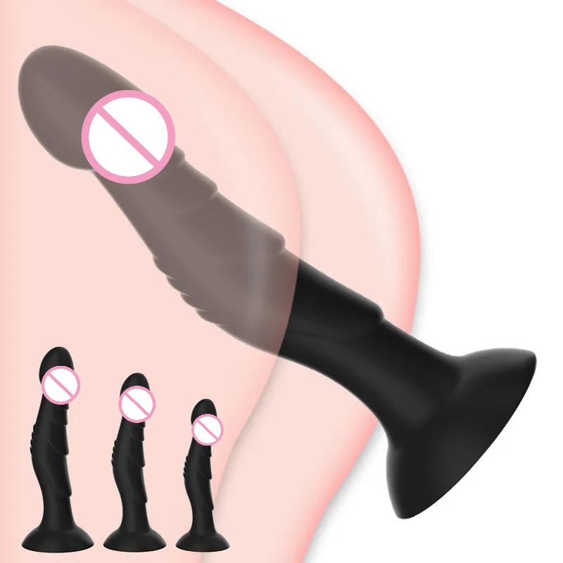 Dildo Plug Anal Butt Plug con Ventosa Fuerte Masajeador de Próstata Producto Dilatación Anal Masturbación Juguetes Sexuales para Adultos Mujeres Hombres