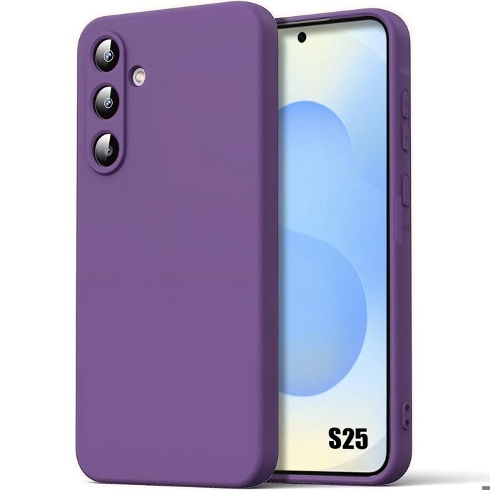 Coque pour Samsung Galaxy S25 - Silicone Souple Anti-Rayures - Violet Foncé - BOOLING®
