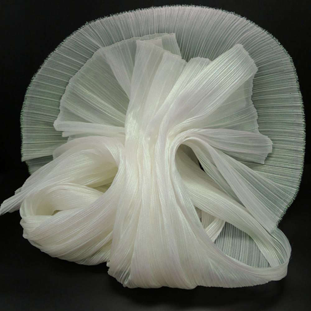 

143 см широка пряжа сітка тканина 1 ярд DIY матеріал нова текстура плісована тканина сценічна прикраса сукня