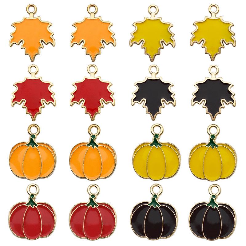 32er-Pack Thanksgiving Ahornblatt Kleine Anhänger für DIY Schmuck und Kunsthandwerk