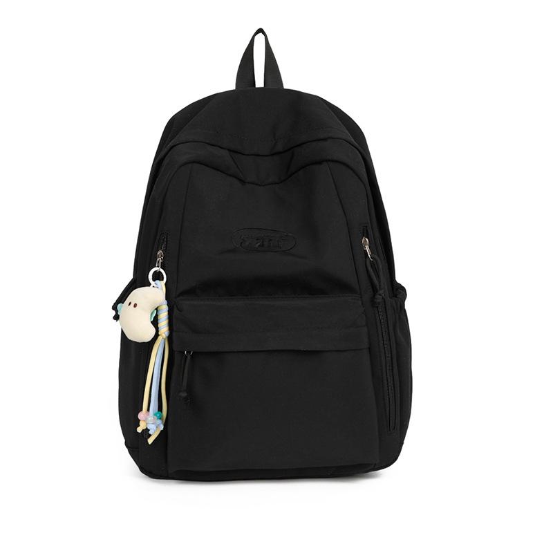 Schoolbag Backpack Female Solid Color Small Fresh Cute Casual Student Backpack Lightweight Versatile Simple Travel Backpack