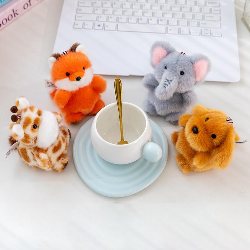 Animal Series Plush Toys 10Cm Cute Stuffed Doll Backpack Pendant Keychain Home Decor Toys Adorably Birthday Surprise Gifts