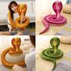 King Cobra Plush Toy With Super Soft Short Plush For Kids Educational Animal Play