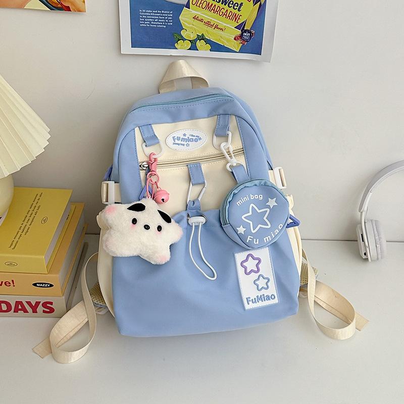 Schoolbag Summer 1011 Pentagram Backpack Japanese Cute ins Milk Huhu Little Girl Fresh Versatile Travel Backpack