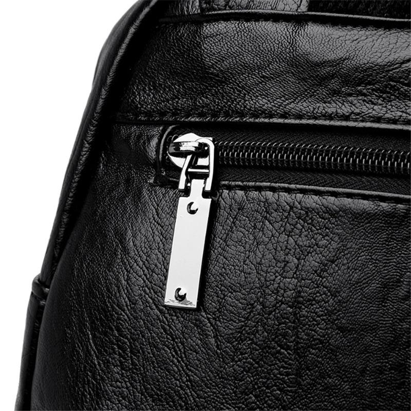White Women Backpack Female Leather Backpacks Ladies Sac A Dos School Bags for Girls Large Capacity Travel Back Pack Rucksacks