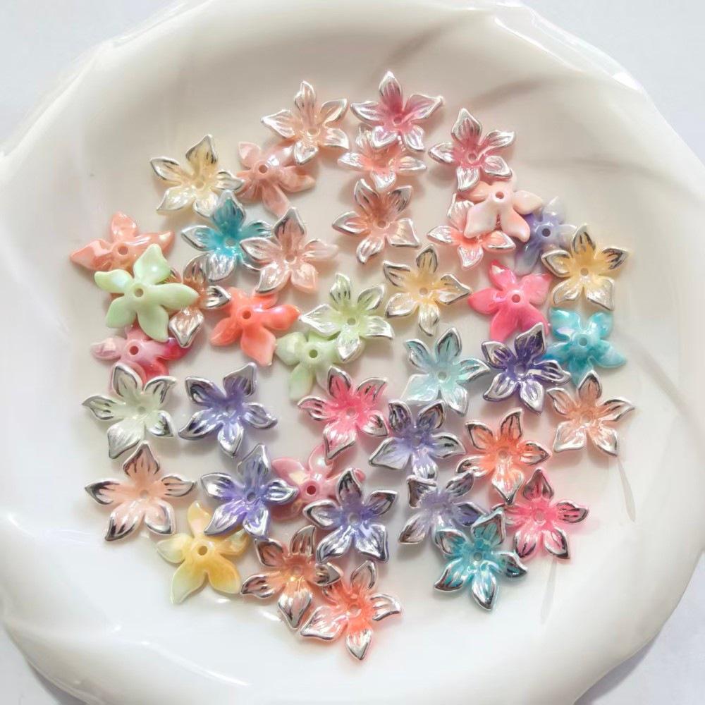Two-Color Gold & Silver Lily Flower Plated Bell Flower Hairpin Tassel DIY Decoration Material