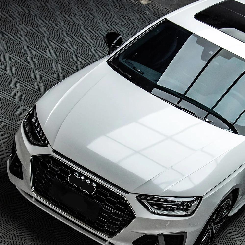 Car Wrapping Vinyl Film Glossy Pearl White PET Foil Sticker Sheet Vehicle Decal Car Wrap Foil Auto Decor Sticker Air Bubble Free